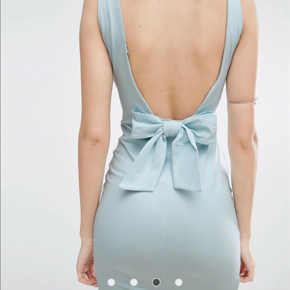 ASOS Bow Back Midi Bodycon Pencil Dress - Picture 3 of 7